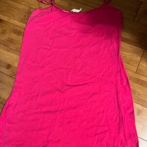 Pink y2k tank top with adjustable straps